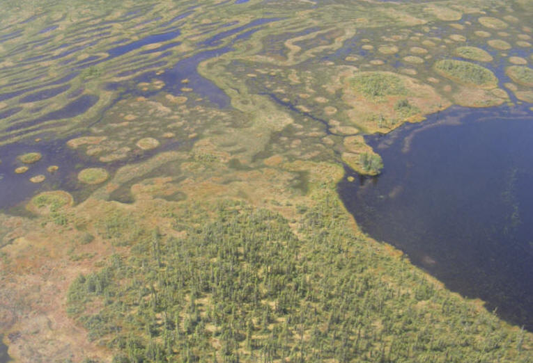 Photo aérienne de la tourbière Cikwanikaci